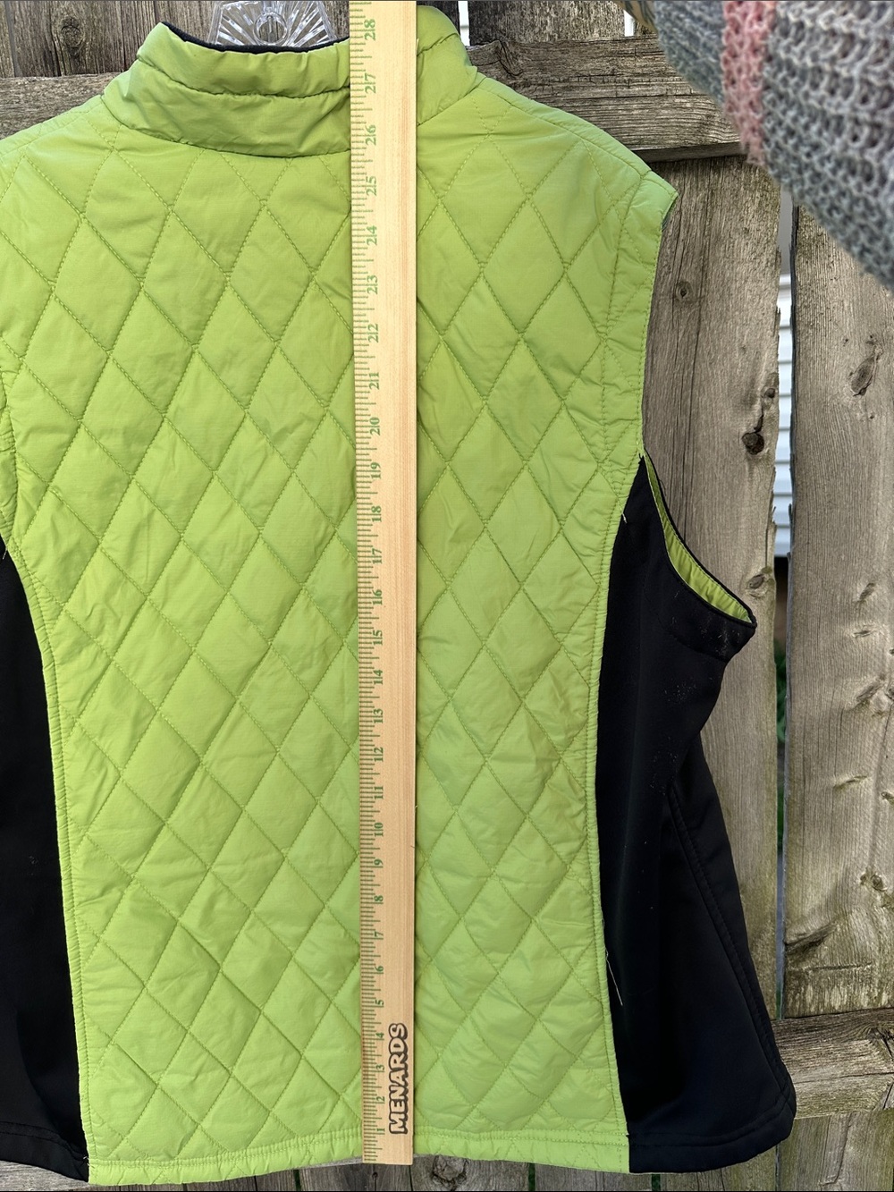 Styluxe Neon Lime Quilted Vest with Black Panels - Picture 4 of 6